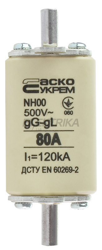 Запобіжник ножовий плавкий АСКО-УКРЕМ NH00 80A gG (A0050010014)
