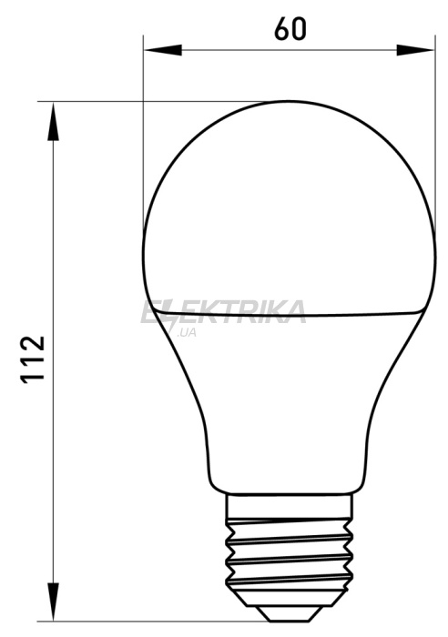 Лампа світлодіодна e.LED.lamp.stand.A60.E27.7.6500, 7Вт, 6500К 110лм/Вт (l0650802)