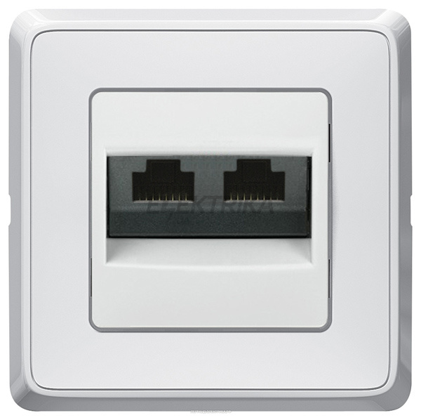 Розетка 2х RJ 45 UTP Кат.6, білий, Cariva Legrand