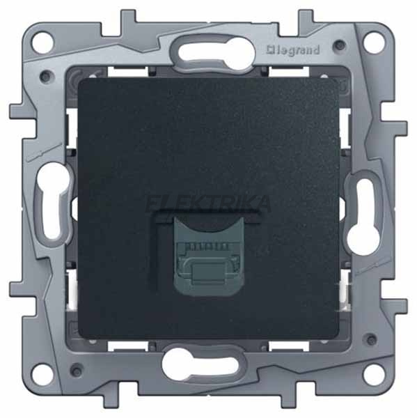 Розетка RJ45 кат. 6 UTP, антрацит 672653