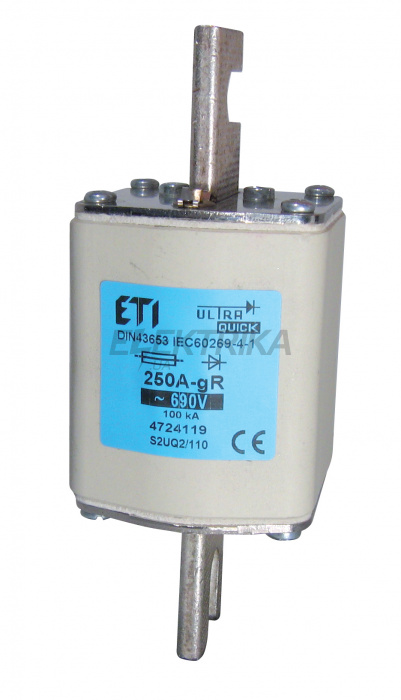 Плавка вставка запобіжник ETI S1UQ2/110/160A/690V 004723116