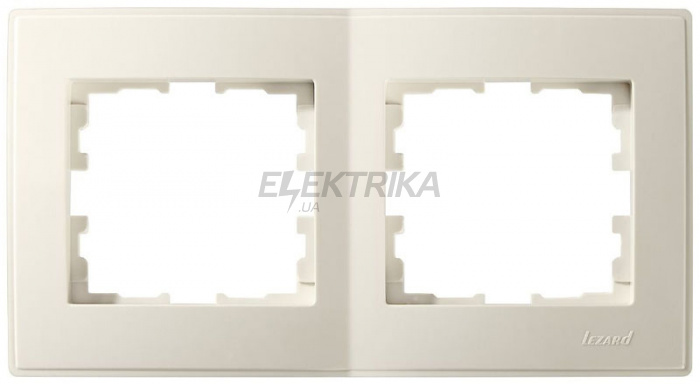 Рамка 2 посту горизонтальна Lezard Lesya б/вст крем (705-0300-147)