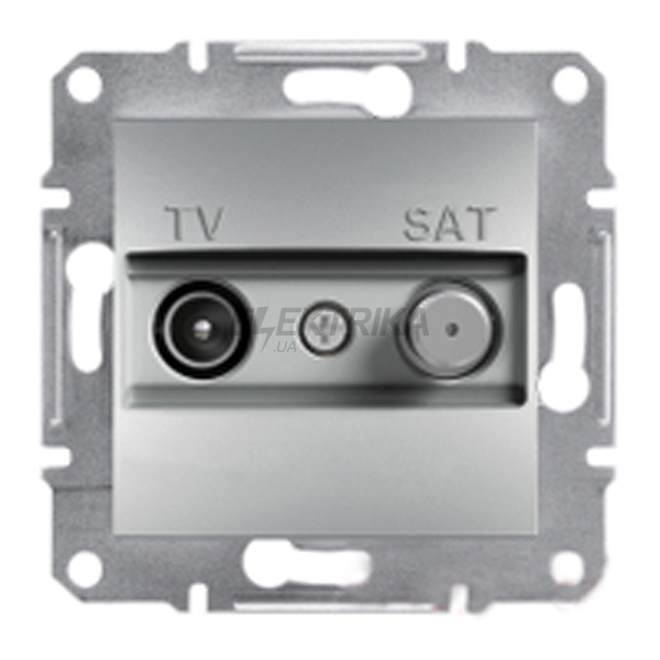 Розетка TV-SAT кінцева Schneider Electric Asfora 1дБ алюміній (EPH3400161)
