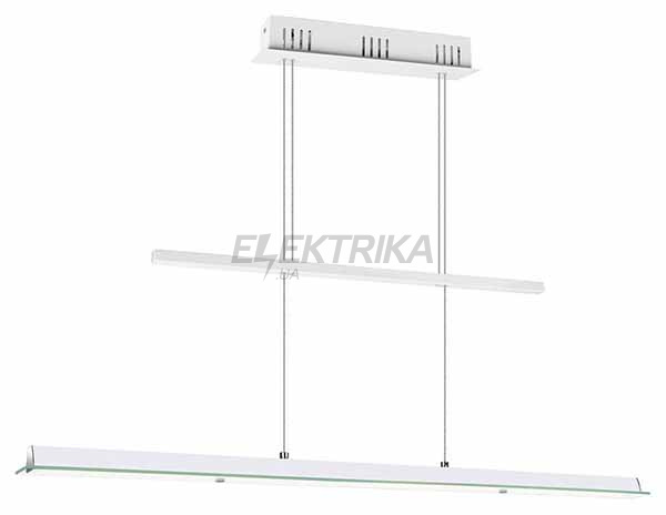 Світильник підвісний 1х37Вт LED, білий/нікель, 90913