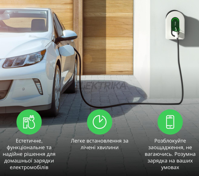 Зарядна станція Schneider Charge, 3P+N, attached cable 5m, 11kW, 16A (EVH5A11N2C5)