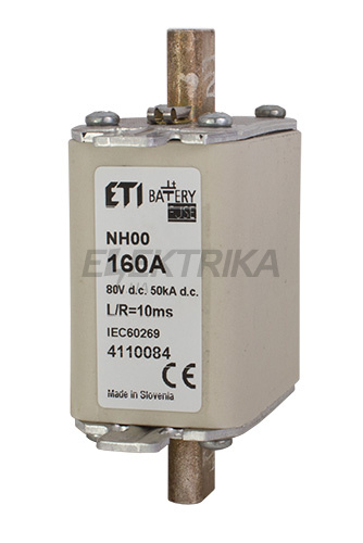Плавка вставка запобіжник ETI M00 bat 160A/80V DC 004110084