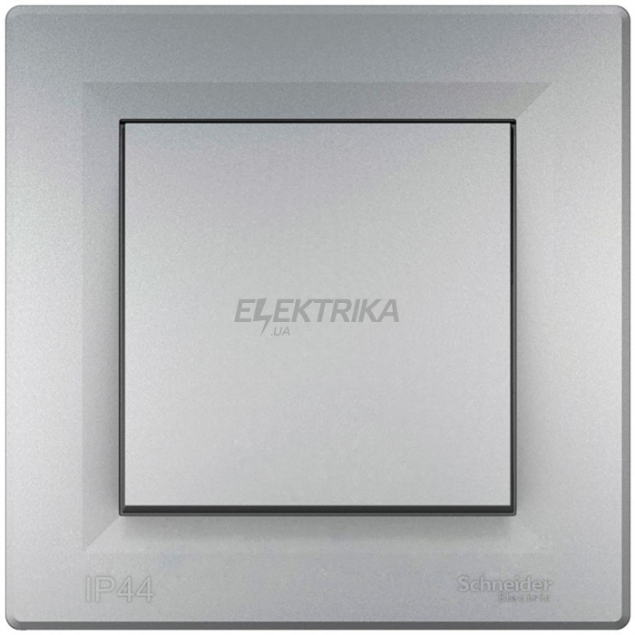 Вимикач одноклавішний Schneider Electric Asfora алюміній (EPH0100261)