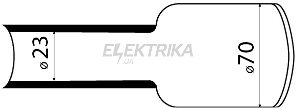 Термозбіжна трубка з клейовим шаром АСКО-УКРЕМ ᴓ 70 (1м) чорний (A0150040065)