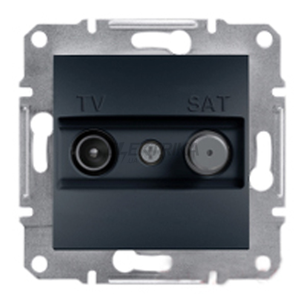 Розетка TV-SAT прохідна Schneider Electric Asfora 4дб антрацит (EPH3400271)