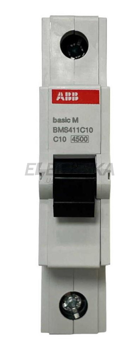 Автоматичний вимикач ABB basic M 1P C10 (2CDS641041R0104)