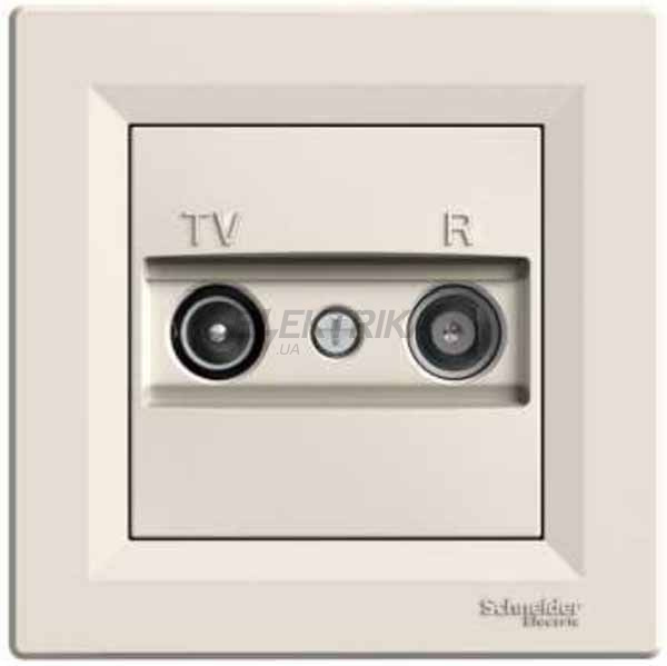 Розетка TV/R прохідна Schneider Electric Asfora 8дб кремовий (EPH3300323)