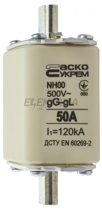 Запобіжник ножовий плавкий АСКО-УКРЕМ NH00 50A gG (A0050010012)