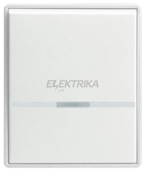 Клавіша 1-клавішного вимикача з підсвічуванням, білий/білий, Time, Elektro-Praga