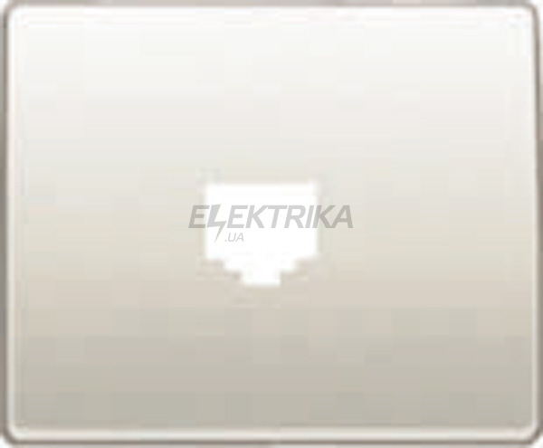 Центральна панель телефонної та комп'ютерної розетки Siemens Mega білий сатиновий (22782-BS)