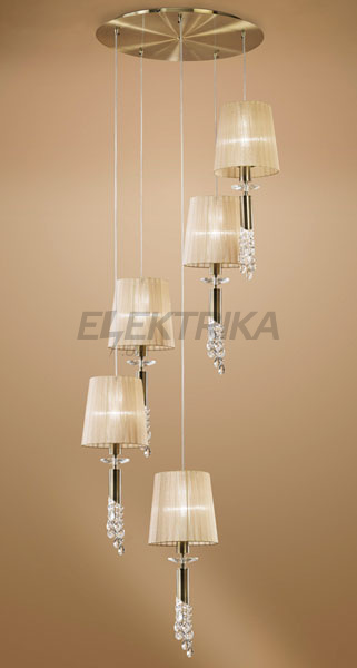Люстра підвісна Mantra TIFFANY ANTIQUE BRASS 3877