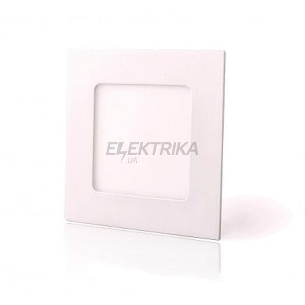 Світильник LED-S-120-6, 6Вт, 6400К, квадрат вбудований 120x120мм