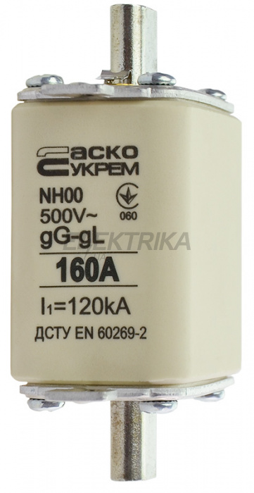 Запобіжник ножовий плавкий АСКО-УКРЕМ NH00 160A gG (A0050010017)