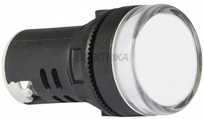 Сигнальна арматура АСКО-УКРЕМ AD22-22DS 12V АC/DC білий (A0140030160)