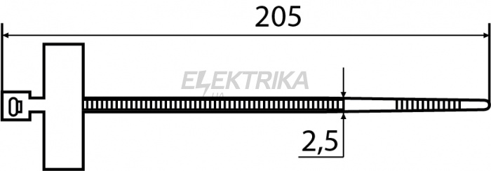 Хомут кабельний маркувальний АСКО-УКРЕМ CHS-200MKT (100 шт.) (A0150090030)