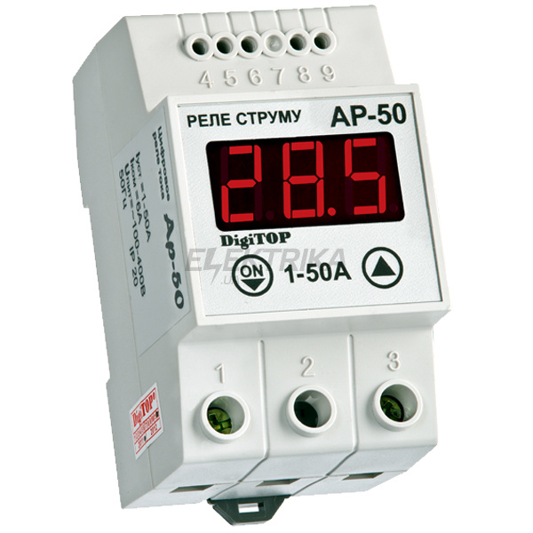 Реле струму Ap-50A корпус на DIN-рейку