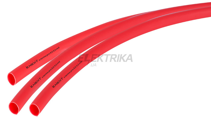 Термоусаджувальна трубка з клейовим шаром e.termo.pro.9,5.3,2.red, 9,5/3,2, 1м, червона (p092029)