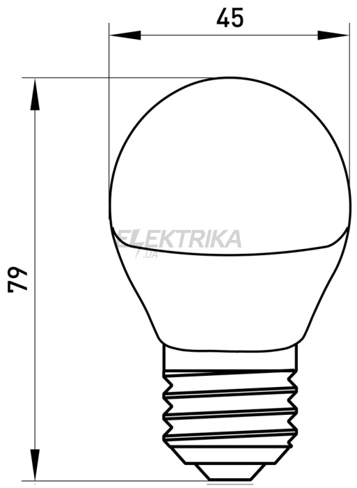 Лампа світлодіодна e.LED.lamp.P45.E27.6.4000, 6Вт, 4000К (l0650623)