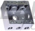 Коробка монтажна металева e.industrial.pipe.db.thread.3.3/4" з 3 різьбовими входами 3/4"