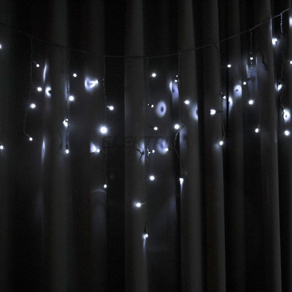 Гірлянда вулична STARLIGHT бахрома білий 75LED IP44 чорний 2x0,7м (000057269)