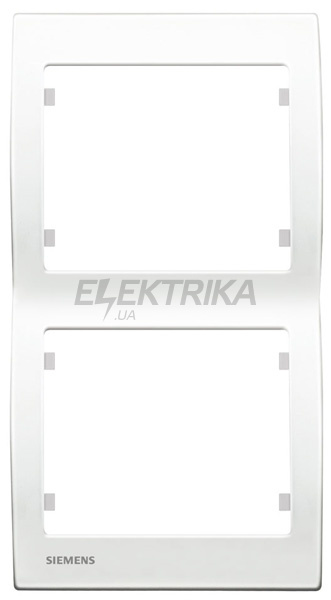 Рамка 2 посту вертикальна Siemens Iris білий (S18102 W)