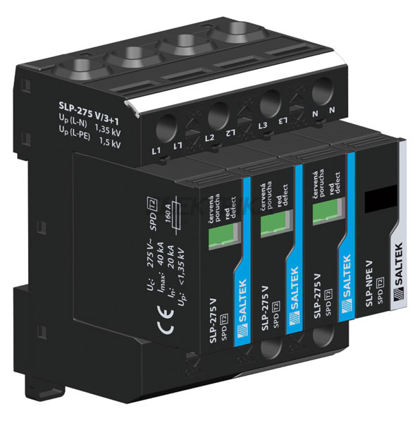 фотоПристрій захисту від імпульсних перенапруг УЗІП SLP-275 V/3+1