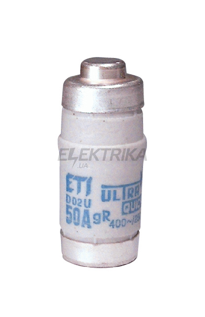 Плавка вставка запобіжник ETI D02 UQ gR 63A/400V 004312005