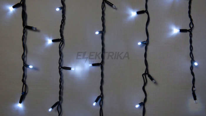 Гірлянда зовнішня DELUX ICICLE 75LED 2x0.7m білий/чорний IP44 EN (90016589)