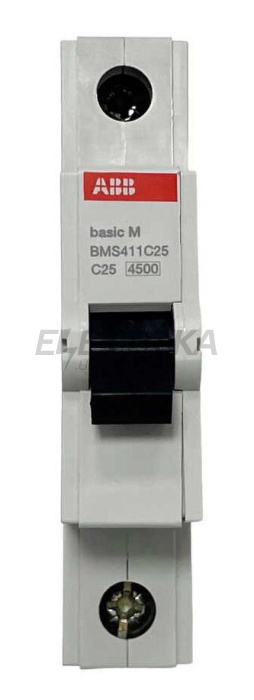Автоматичний вимикач ABB basic M 1P C25 (2CDS641041R0254)