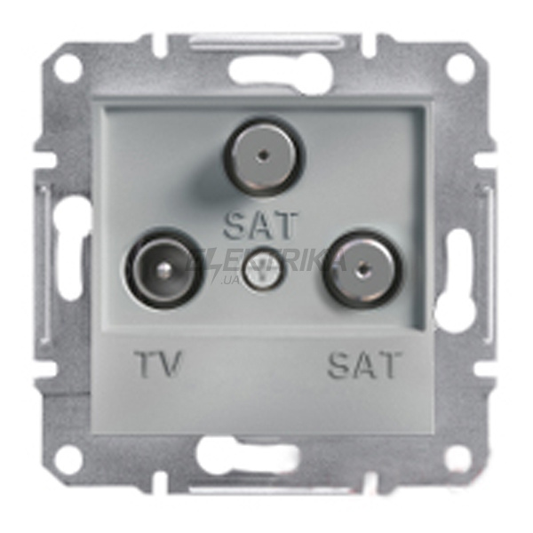 Розетка TV-SAT-SAT кінцева Schneider Electric Asfora 1дБ алюміній (EPH3600161)