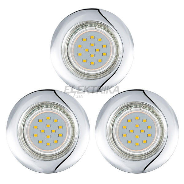 Вбудований світильник "Peneto" 3х3Вт GU10 LED, (набір з 3шт), хром, 94236