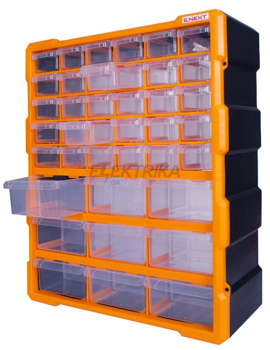 Органайзер пластиковий, e.toolbox.pro.21, 24" 39-секційний 381х157х475мм (t011021)