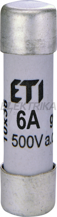 Плавка вставка запобіжник ETI CH10x38 gG 12A/500V 002620008