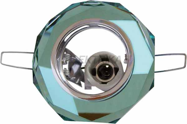 Світильник точковий під рефлекторну лампу R50 RG001 E14 CH+GR (зелене скло)