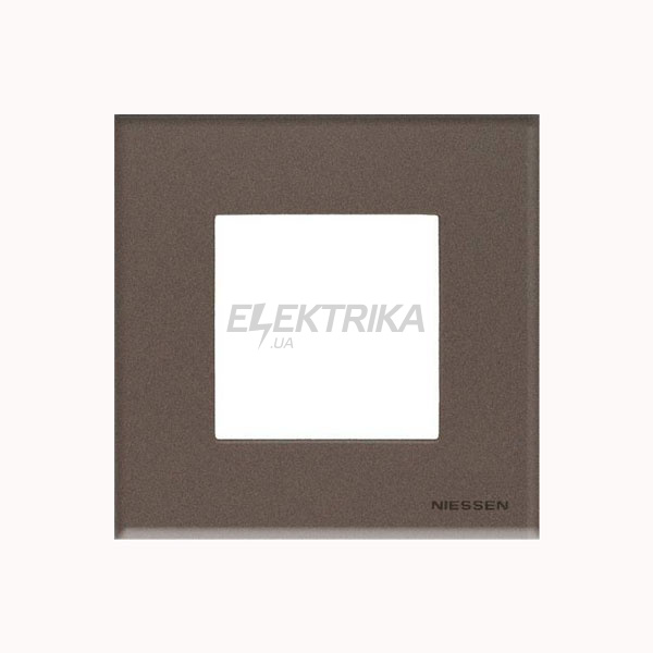 Рамка 1-постова Zenit N2271 CC, кавове скло