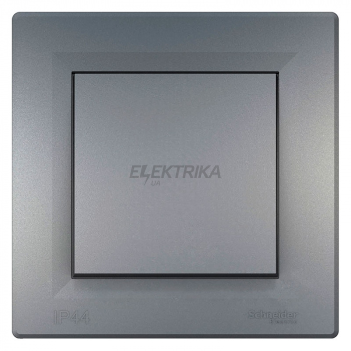 Вимикач одноклавішний Schneider Electric Asfora сталь (EPH0100262)