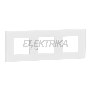 Рамка 3-постова Unica Deco Material, матовий білий(NU600679)