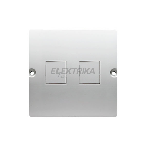 Адаптер Simon Basic 2xRJ45 Keystone, білий