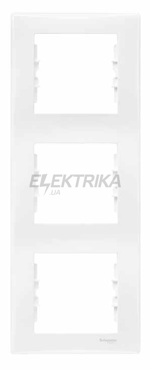 Рамка 3-постова вертикальна Schneider Electric Sedna біла (SDN5801321)