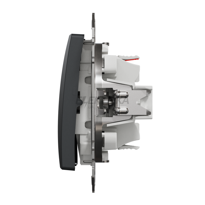 Одноклавішний кнопковий перемикач, Sedna Design & Element, Чорний, SDD114116, Schneider Electric