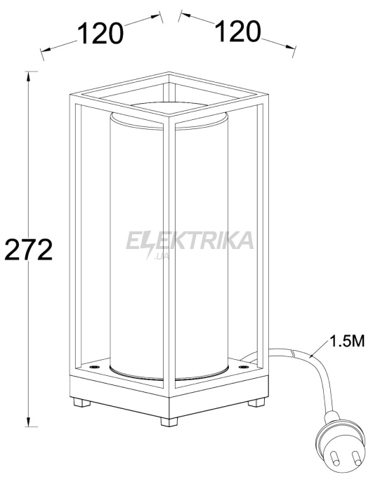 Світильник вуличний стовпчик низький LUTEC FLAIR 6588801012 Classic (51575)
