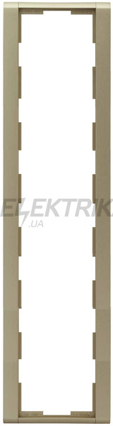 Рамка 4-постова вертикальна шампань металік, Time, Elektro-Praga