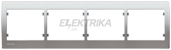 Рамка 4 посту Siemens Iris алюміній меркурій (S18004 MA)