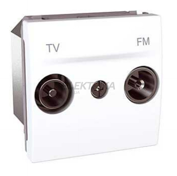 Розетка TV-FM кінцева, біла
