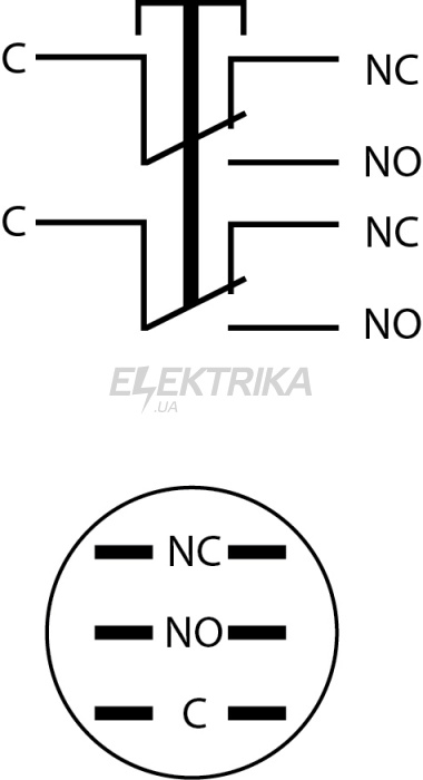Кнопка металева АСКО-УКРЕМ TYJ 16-212 2NO+2NC (A0140010089)