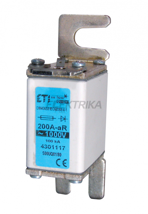 Плавка вставка запобіжник ETI S00UQ01/80/63A/1000V 004301112
